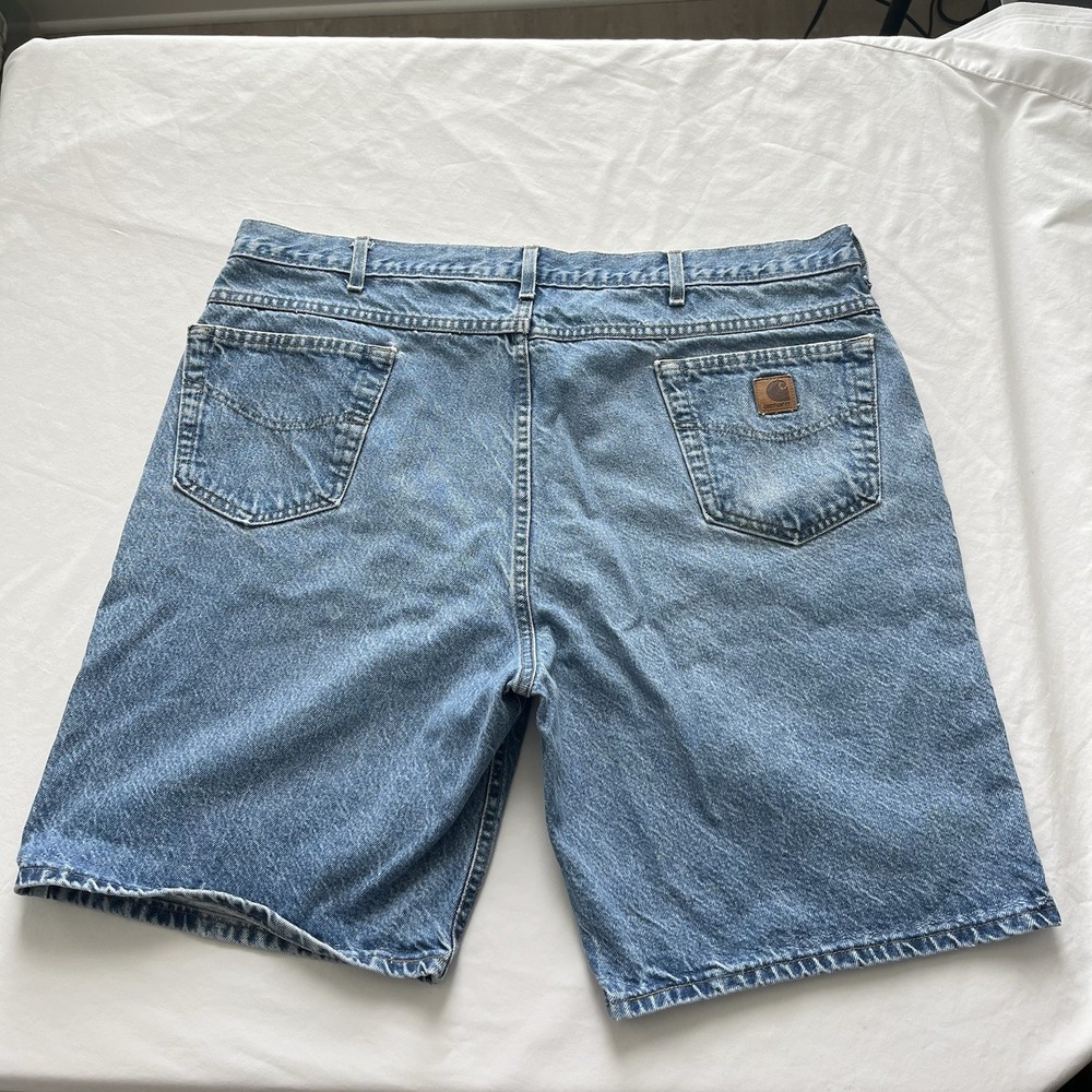Vintage Carhartt Denim Shorts Mens 42 Jorts Jean Faded USA Union Made